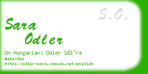 sara odler business card